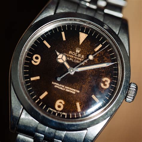 vintage rolex expoloro|vintage Rolex explorer gilt dial.